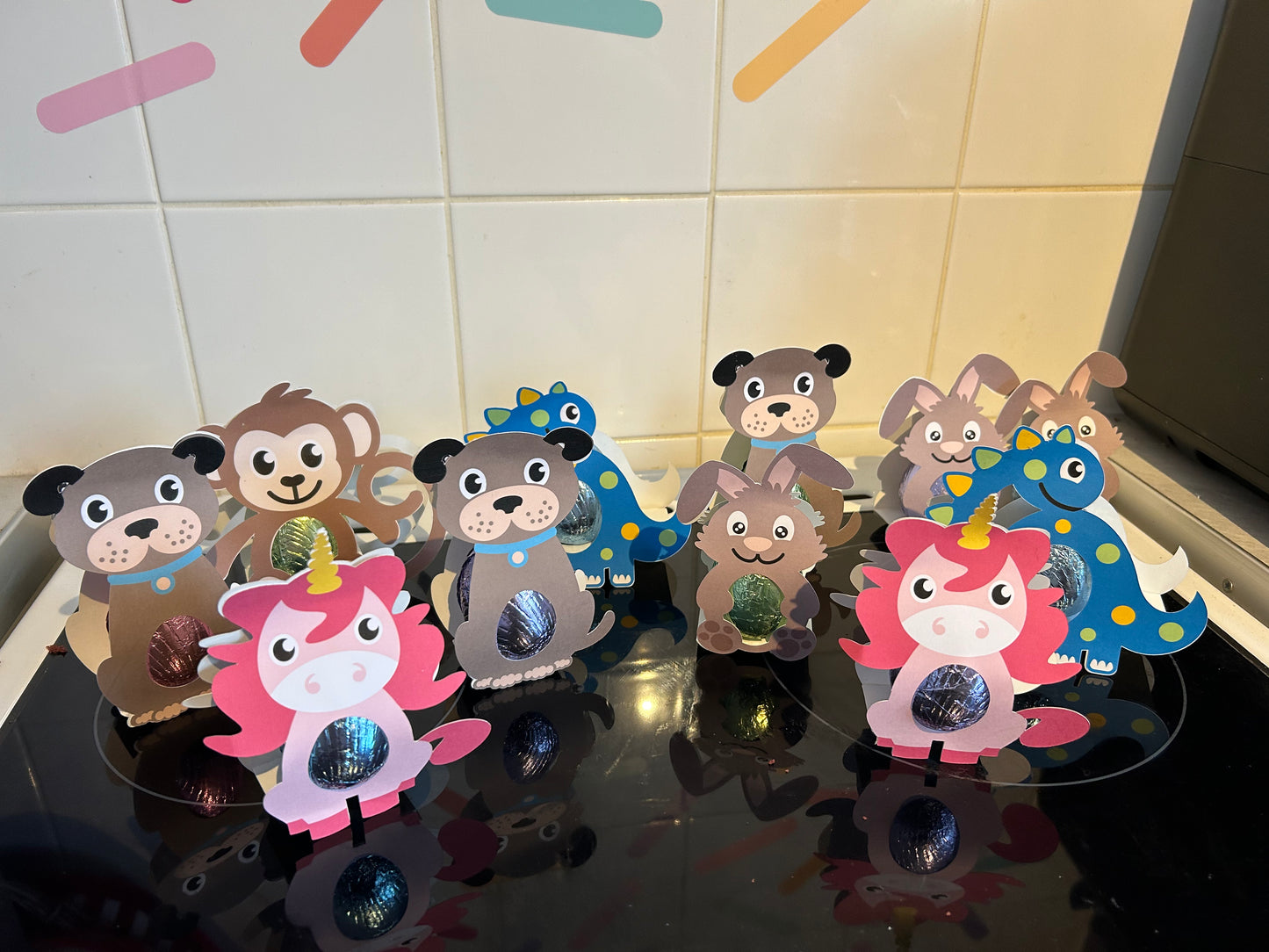 Animals with hollow Easter eggs