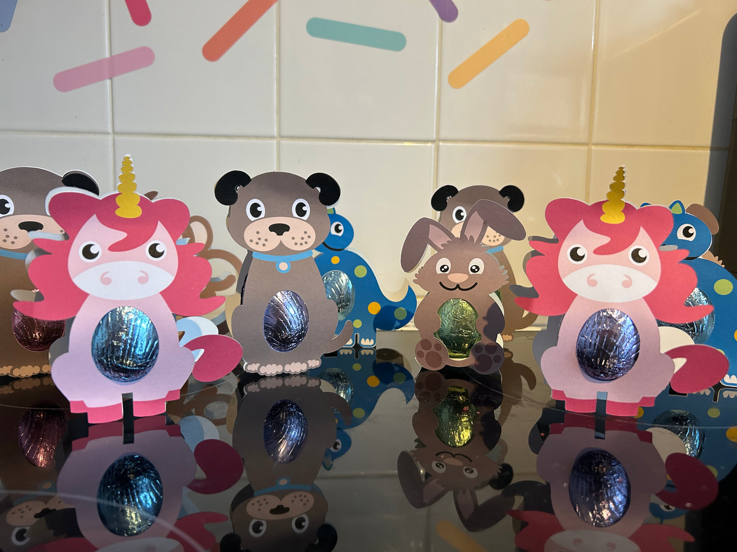 Animals with hollow Easter eggs