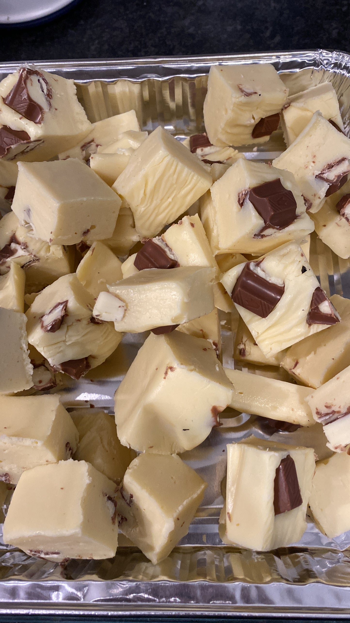 White chocolate kinder fudge