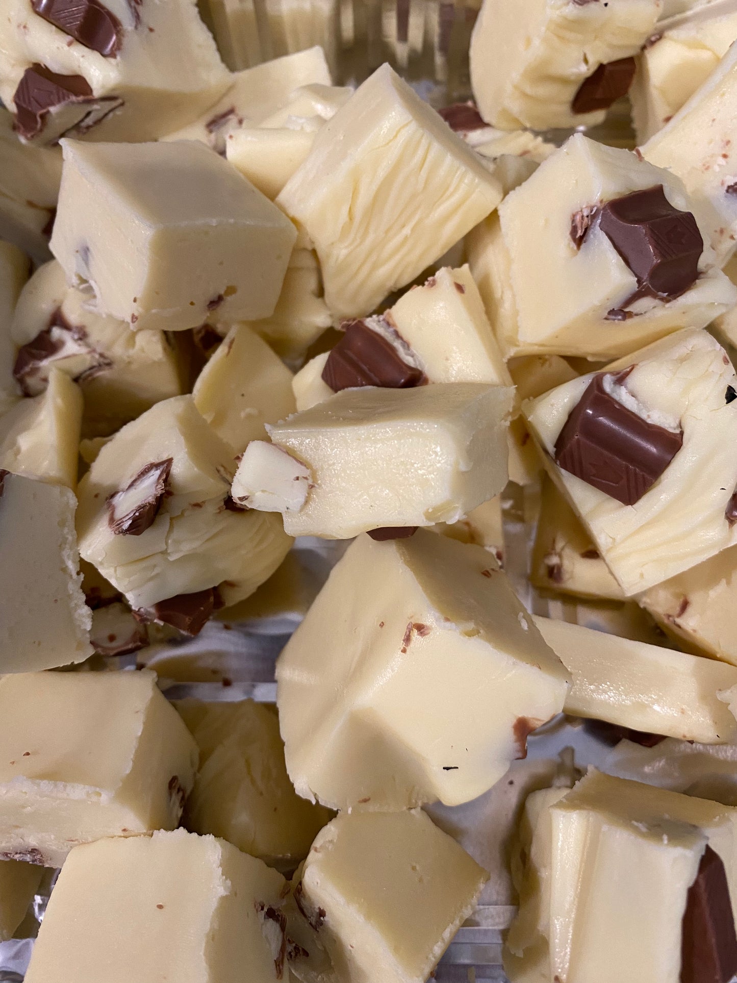 White chocolate kinder fudge