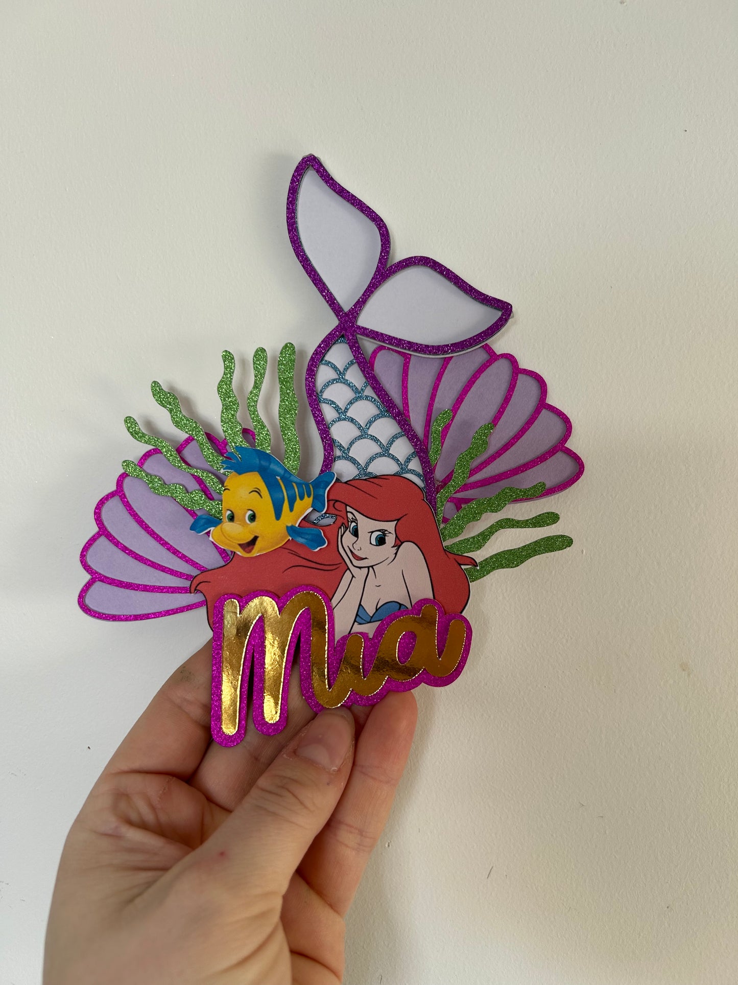 Little mermaid cake topper