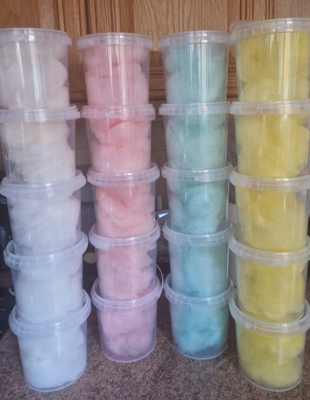 Candy floss tubs